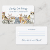 Kat Zitten Visitekaartje (Voorkant / Achterkant)