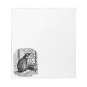 Kat Zittend door Venster met Boek Notitieblok (Voorkant)