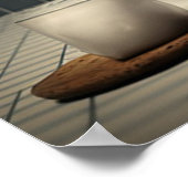 Kat Zittend op het toilet Een krant lezen Poster (Hoek)