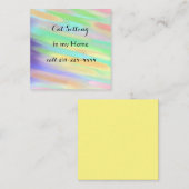 Kat Zitterend Visitekaartje (Voorkant / Achterkant)