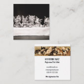 kat zitters professionele Sjabloon Vierkante Visitekaartje (Voorkant / Achterkant)