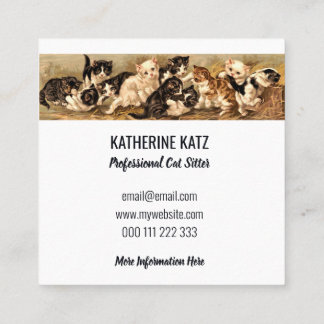  kat zitters professionele Sjabloon Vierkante Visitekaartje