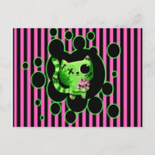 Kat Zombie Briefkaart (Voorkant)
