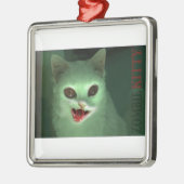Kat Zombie Metalen Ornament (Links)