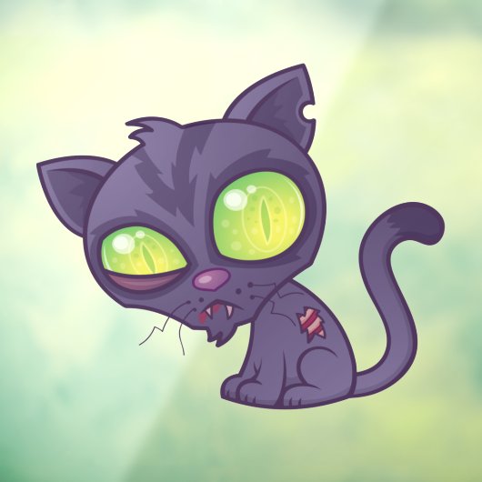 Kat Zombie Raamsticker (Vel 3)