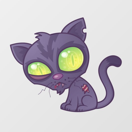 Kat Zombie Raamsticker (Vel)
