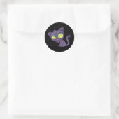 Kat Zombie Ronde Sticker (Tas)