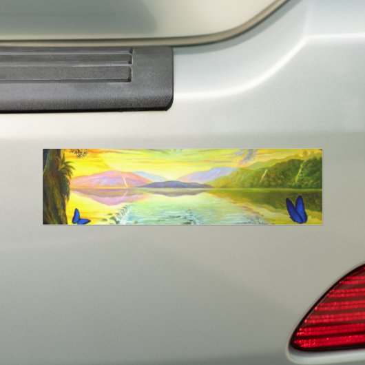 Kat, zon en levensloop bumpersticker (Op auto)