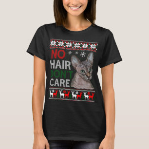 Kat zonder kat Oogst kerstkeuken Sphynx Cat T-shirt