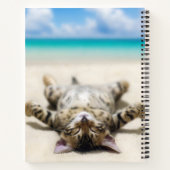 Kat Zonnebaden in het strand   Notitieboek (Achterkant)