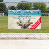 Kat Zonnebaden in het strand Spandoek (Insitu)