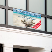 Kat Zonnebaden in het strand Spandoek (Buitenkant Gebouw)