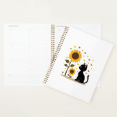 Kat Zonnebloem Kerstboom Zon Bloem Kat Liefhebber Planner (Display)