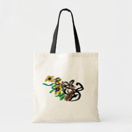 Kat zonnebloemen tote bag