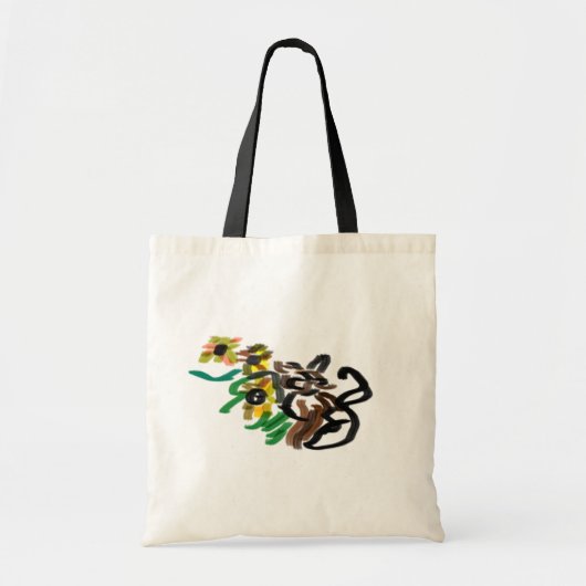 Kat zonnebloemen tote bag (Voorkant)