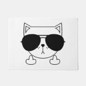 Kat Zonnebril Middelvinger Deurmat (Voorkant)