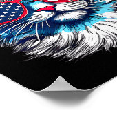 Kat zonnebril Usa vlag 4 juli Memorial Day  Poster (Hoek)