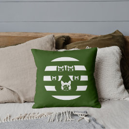 Kat Zonnebril  Zonsondergang Paws Wit Groen Kussen