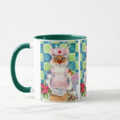 Kat, zuster, Snoep Striper mok (Links)