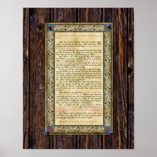 Kat zwaartekracht - Afdrukken of Posters (Voorkant)