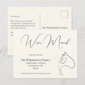 kat zwart & ivoor We hebben de aankondiging verpl Briefkaart (Voorkant / Achterkant)