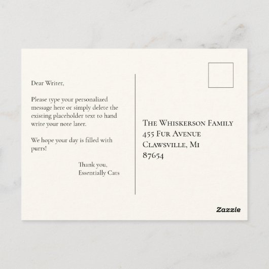  kat zwart & ivoor We hebben de aankondiging verpl Briefkaart (Achterkant)