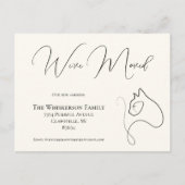  kat zwart & ivoor We hebben de aankondiging verpl Briefkaart (Voorkant)