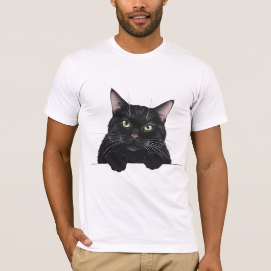 Kat zwart T-shirt (Voorkant)