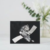 Kat  zwart-wit briefkaart (Staand voorkant)