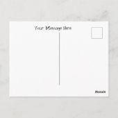 Kat  zwart-wit briefkaart (Achterkant)