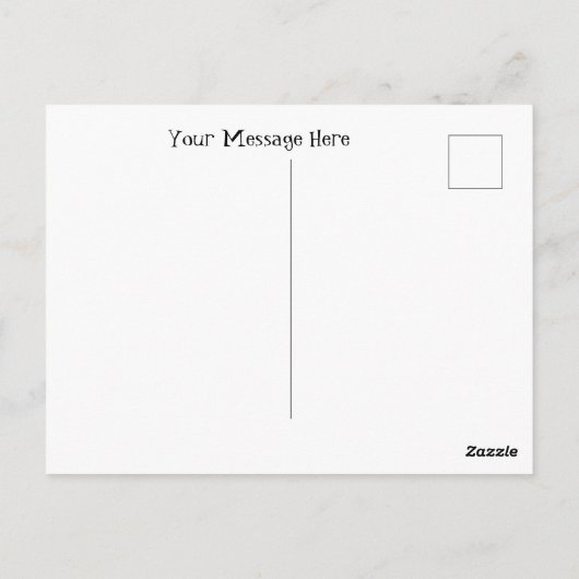 Kat  zwart-wit briefkaart (Achterkant)