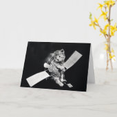 Kat  zwart-wit kaart (Gele Bloem)