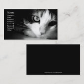 Kat zwart-wit - Visitekaartjes (Voorkant / Achterkant)
