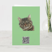 Kat zwarte omlijsting van de charmante bruine tabl kaart (Achterkant)