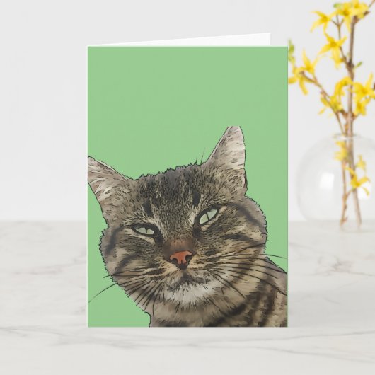 Kat zwarte omlijsting van de charmante bruine tabl kaart (Gele Bloem)