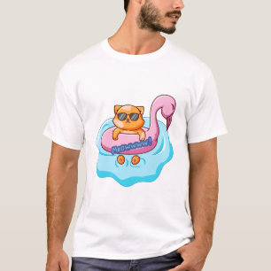 Kat Zwembad Zomer Vibes   Kattenliefhebbersontwerp T-shirt