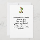 Kat zwembadfeest  kaart (Achterkant)