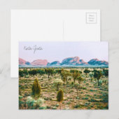 Kata Tjuta De reis van Olgas Central Australia Briefkaart (Voorkant / Achterkant)
