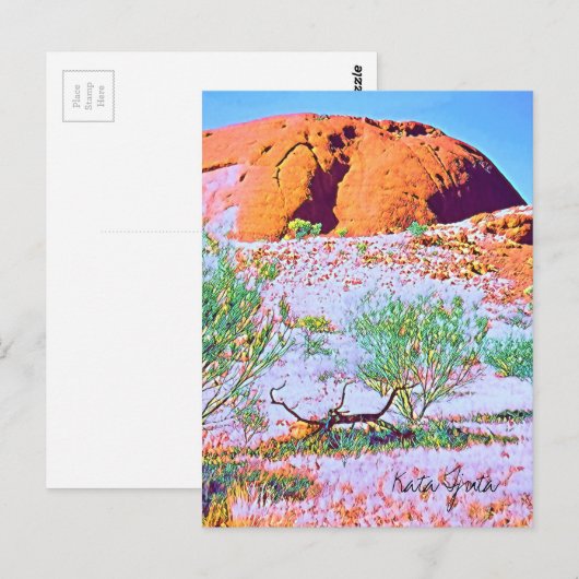 Kata Tjuta De reis van Olgas Central Australia Briefkaart (Voorkant / Achterkant)