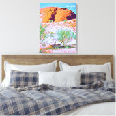 Kata Tjuta De reis van Olgas Central Australia Canvas Afdruk (Insitu (Slaapkamer))