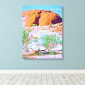 Kata Tjuta De reis van Olgas Central Australia Canvas Afdruk (Insitu (Houten vloer))