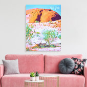 Kata Tjuta De reis van Olgas Central Australia Canvas Afdruk (Insitu (Woonkamer))