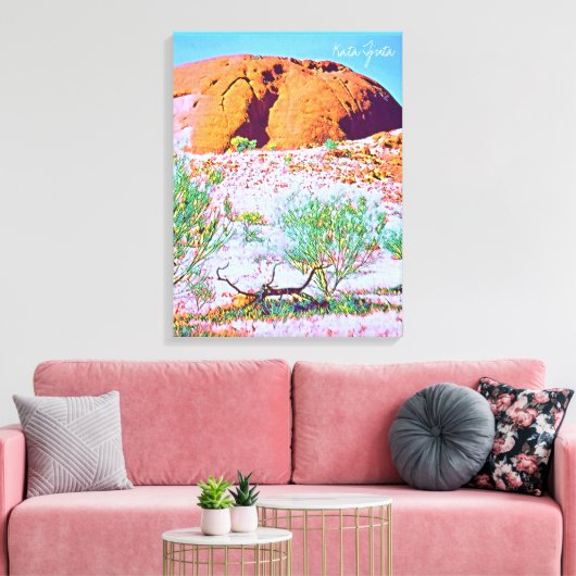 Kata Tjuta De reis van Olgas Central Australia Canvas Afdruk (Insitu (Woonkamer))