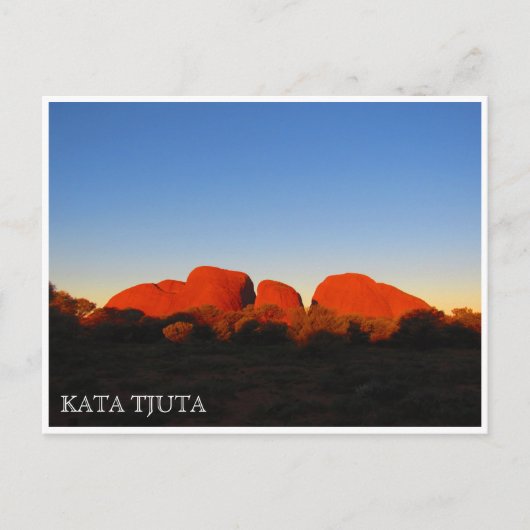 kata tjuta sunset briefkaart (Voorkant)