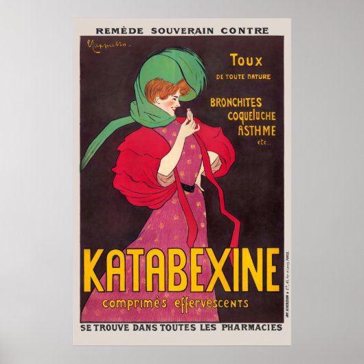 Katabexine Remedy France Vintage Poster 1903 (Voorkant)