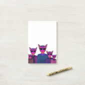 Katachtige karakters post-it® notes (Op bureau)