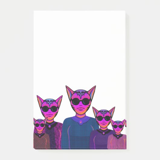 Katachtige karakters post-it® notes (Voorkant)