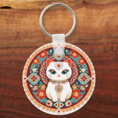 Katachtige Kat Sleutelhanger (Achterkant)