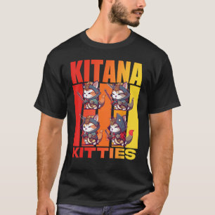 katachtige ontwerp ontmoet feodale stijl samoerai  t-shirt