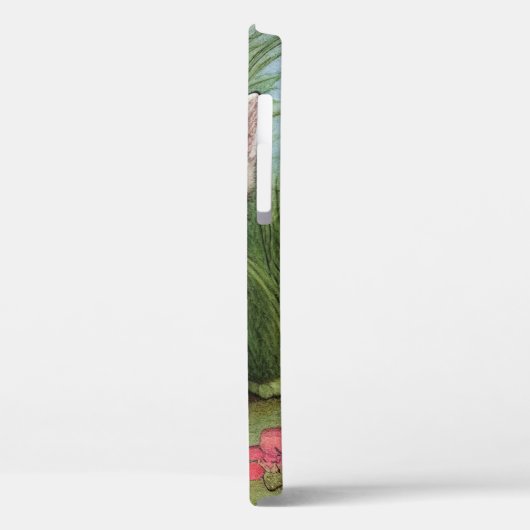  katafbeelding met rode bloemen Case-Mate iPhone case (Achterkant / Links)